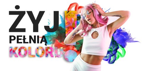 Smartband GIEWONT Fit&GO Duo GW200-3 - Black + Pasek Flora Violet