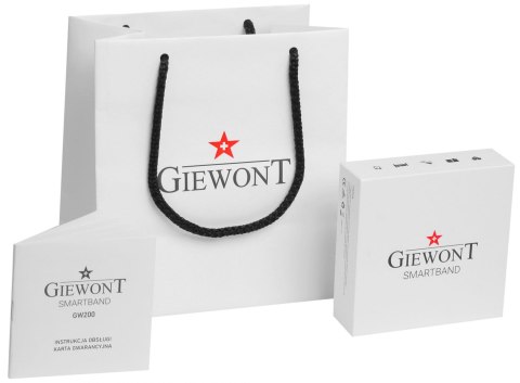 Smartband GIEWONT Fit&GO Duo GW200-4 - Black + Pasek Think Pink