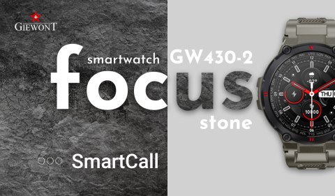 Smartwatch GIEWONT Focus SmartCall GW430-2 - Stone