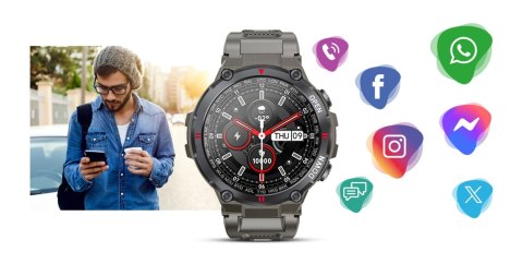 Smartwatch GIEWONT Focus SmartCall GW430-2 - Stone