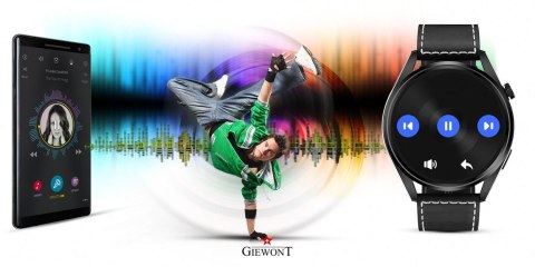 Smartwatch GIEWONT Vertex SmartCall GW450-2 Carbon/Carbon Leather