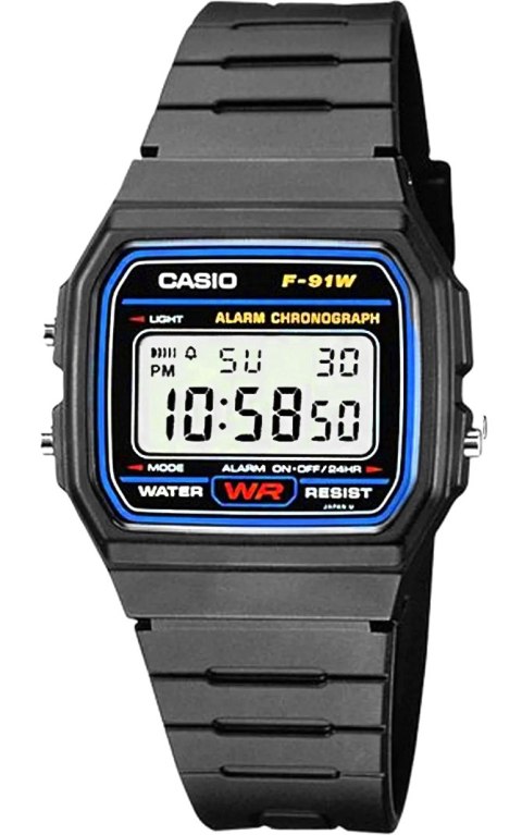 Zegarek Męski CASIO F-91W-1YEG + BOX