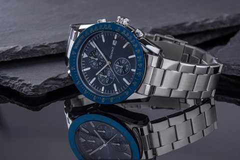 Zegarek Męski GIEWONT PrimeChrono GW8620-2 Chronograf Silver/Blue