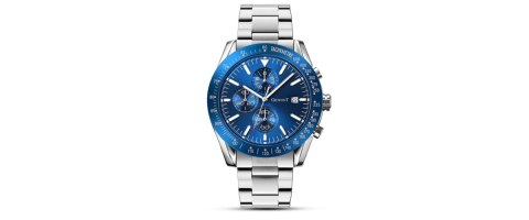 Zegarek Męski GIEWONT PrimeChrono GW8620-2 Chronograf Silver/Blue