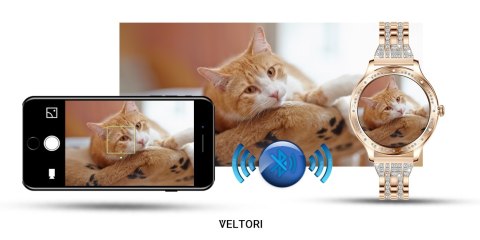 Smartwatch Damski VELTORI VT350-1 Bransoleta Różowe Złoto