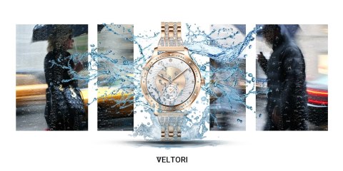 Smartwatch Damski VELTORI VT350-1 Bransoleta Różowe Złoto