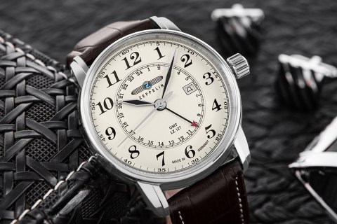 Zegarek Męski ZEPPELIN LZ127 Graf Zeppelin GMT 7642-5 + BOX
