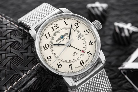 Zegarek Męski ZEPPELIN LZ127 Graf Zeppelin GMT 7642M-5 + BOX