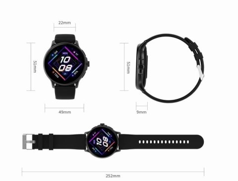 Smartwatch Damski GRAVITY GT12-3 Różowy Pasek Silikonowy + Bransoleta Różowe Złoto