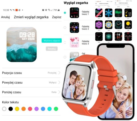 Smartwatch Damski RUBICON RNCE89 Gold Rose SMARUB163