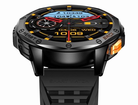 Smartwatch Męski GRAVITY GPS GT24-1 Czarny Pasek Silikonowy + Granatowy Pasek Silikonowy