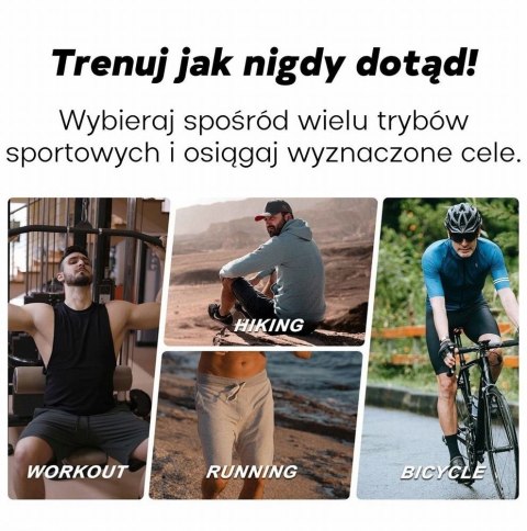 Smartwatch Męski GRAVITY GPS GT24-1 Czarny Pasek Silikonowy + Granatowy Pasek Silikonowy