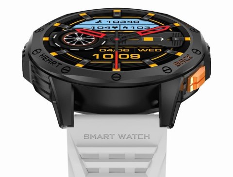Smartwatch Męski GRAVITY GPS GT24-2 Czarny Pasek Silikonowy + Biały Pasek Silikonowy