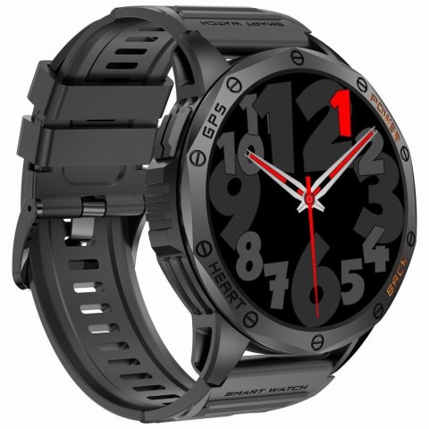 Smartwatch Męski GRAVITY GPS GT24-2 Czarny Pasek Silikonowy + Biały Pasek Silikonowy