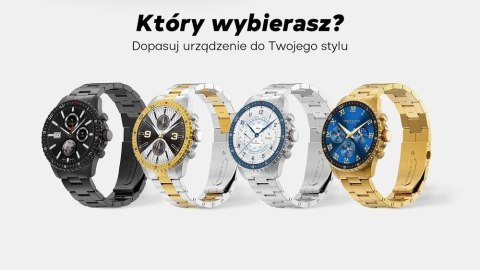 Smartwatch Męski GRAVITY GT16-1 Gold / Złota Bransoleta