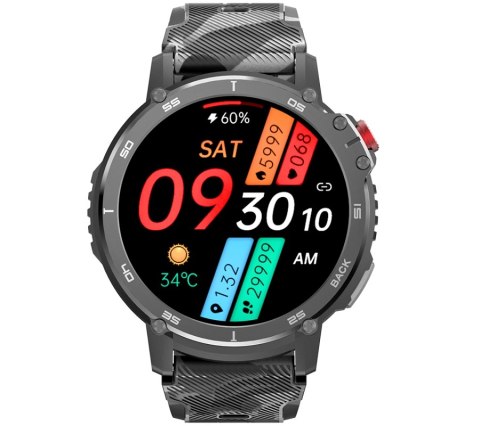 Smartwatch Męski RUBICON RNCF08 Black/Moro SMARUB232