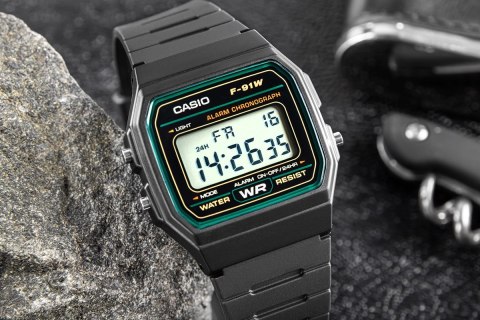 Zegarek Męski CASIO F-91W-3DG + BOX