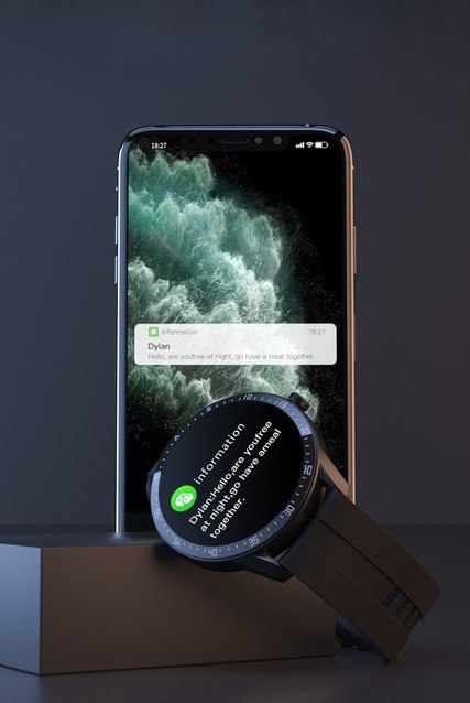 SMARTWATCH MĘSKI G. Rossi SW018-1 silver/black (sg012a) WŁASNE TARCZE