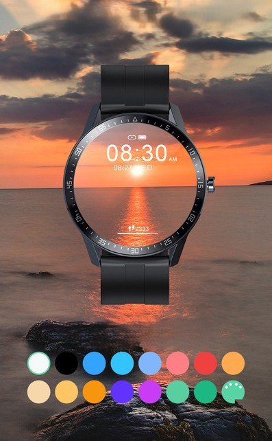 SMARTWATCH MĘSKI G. Rossi SW018-2 silver/gray (sg012b) WŁASNE TARCZE