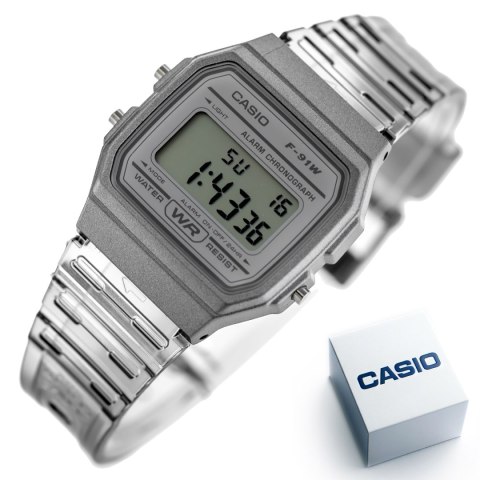 Zegarek Unisex Casio Retro Vintage F-91WS-8DF(zd648d)