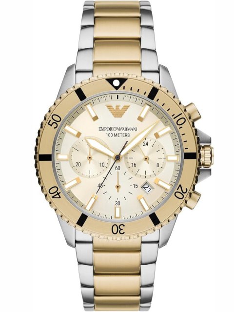 ZEGAREK MĘSKI EMPORIO ARMANI AR11606 Two-Tone Chronograph + BOX