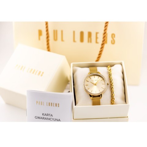 KOMPLET PREZENTOWY DAMSKI PAUL LORENS - Zegarek + bransoletka - (zg545e)