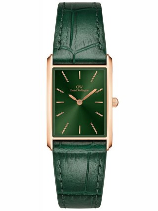 ZEGAREK DAMSKI DANIEL WELLINGTON Bound Crocodile Emerald Rose Gold 22mm DW00100694 + BOX