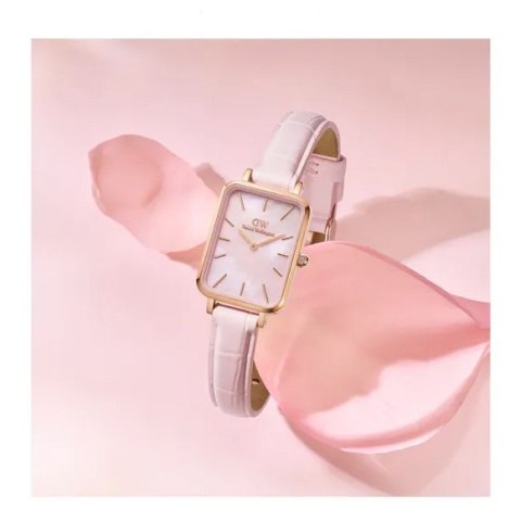 ZEGAREK DAMSKI DANIEL WELLINGTON Quadro Pressed Melrose Pearl 20mm DW00100508 + BOX (zw521a)