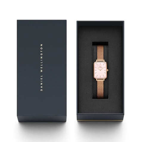 ZEGAREK DAMSKI DANIEL WELLINGTON Quadro Pressed Melrose Pearl 20mm DW00100510 + BOX (zw505o)