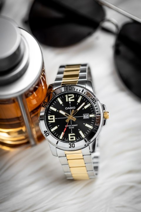 ZEGAREK MĘSKI CASIO MTP-VD01SG-1B + BOX