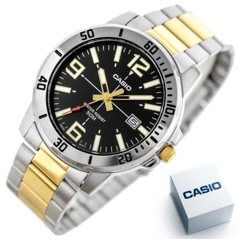 ZEGAREK MĘSKI CASIO MTP-VD01SG-1B + BOX