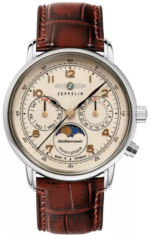 Zegarek Męski ZEPPELIN LZ121 Mediterranee Moonphase 9636-5 + BOX
