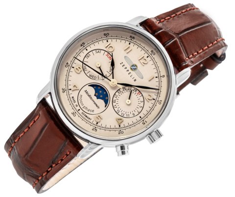 Zegarek Męski ZEPPELIN LZ121 Mediterranee Moonphase 9636-5 + BOX