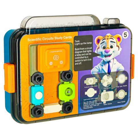 Mały elektryk elektronik zestaw edukacyjny 12 kart 58 elementów