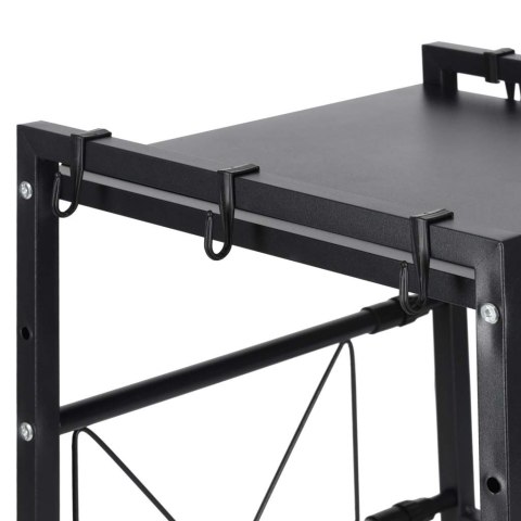 Półka kuchenna nad mikrofalówkę organizer regulowany metalowy 6 wieszaków