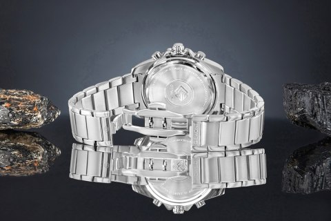 Zegarek Męski Giewont Chronograph Sapphire Srebrny GW3970-B2