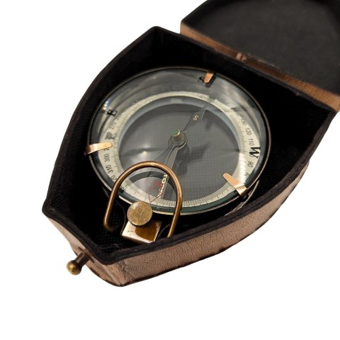 Kompas Magnetyczny - Map Reader w Skórzanym Etui - Retro Gadżet - NC2929