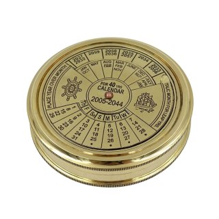 Kompas Mosiężny z 40-letnim kalendarzem - Prezent retro - NC1689