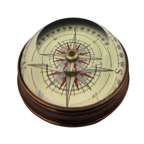 Kompas soczewkowy - mosiądz i szkło - NC2119