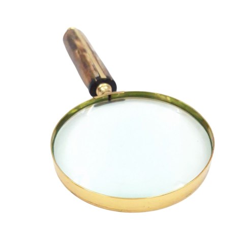 Lupa w Oprawie Mosiężnej z Kościaną Rączką - Idealna do Czytania - MFM