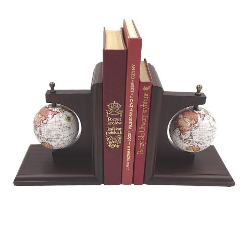 Podpórki do Książek Globusy - Bookend - Elegancka Dekoracja Retro - NC2677C