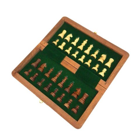 Szachy Drewniane Magnetyczne 17x17cm - Składane - DNU-025