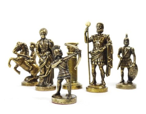 Szachy Mosiężne Łucznicy Duże 44x44cm - Luksusowy Prezent - S10BBRO