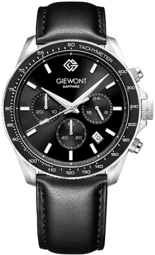 Zegarek Męski Giewont Chronograph Sapphire Czarny GW3520-A4