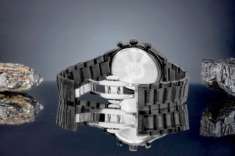 Zegarek Męski Giewont Chronograph Sapphire Czarny GW6310-B1