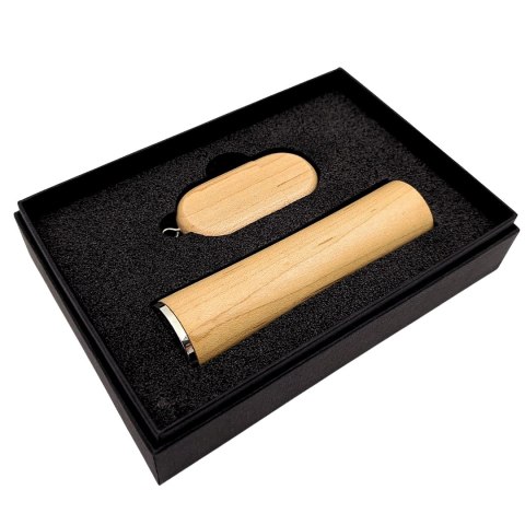 Zestaw biznesowy: Pendrive 16 GB + Powerbank 2600 mAh w eleganckim pudełku - PDPB