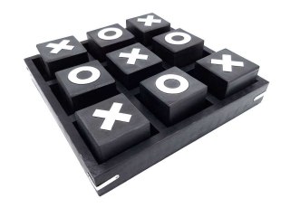 Duże Kółko i Krzyżyk Drewniane 24x24cm - Elegancka Gra Strategiczna - G1079/B