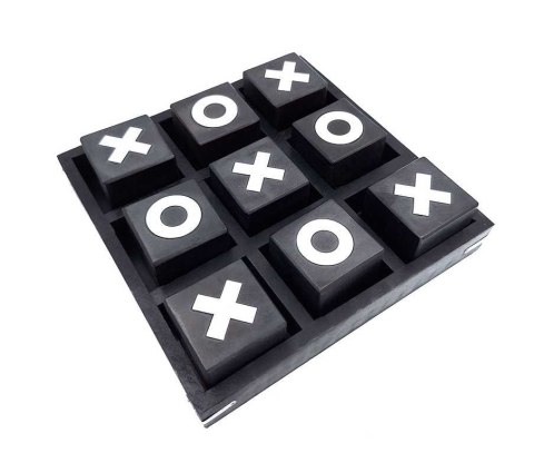 Duże Kółko i Krzyżyk Drewniane 24x24cm - Elegancka Gra Strategiczna - G1079/B