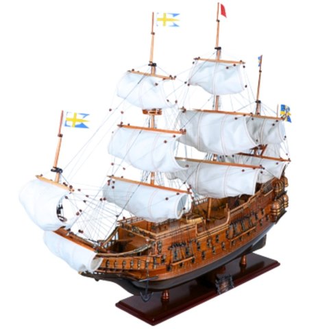 Ekskluzywny model żaglowca Vasa z rozwiniętymi żaglami - Vasa80R