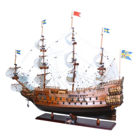 Ekskluzywny model żaglowca Vasa z rozwiniętymi żaglami - Vasa80R